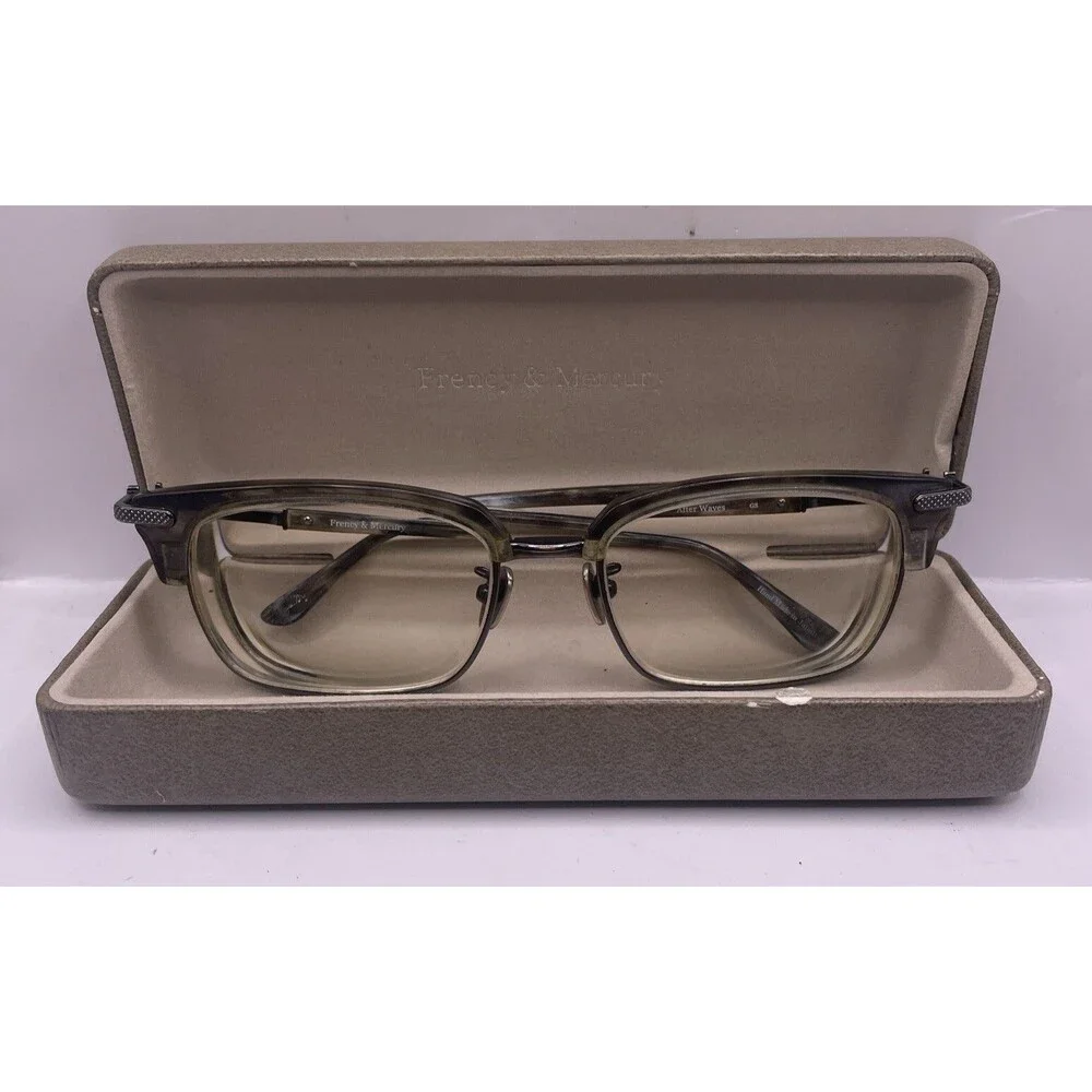 Frency Mercury Eque.M After Waves GS 54-18 140 Glasses Eyeglasses Frames + Case